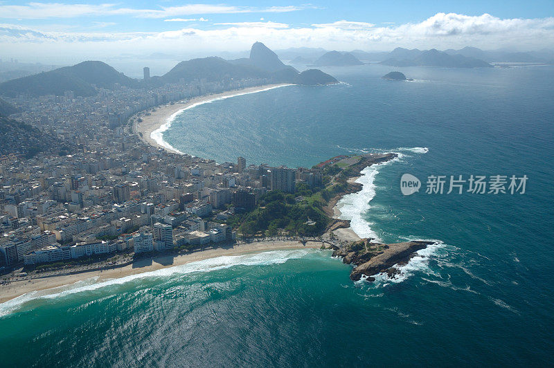 鸟瞰图的里约热内卢de Janeiro海滩